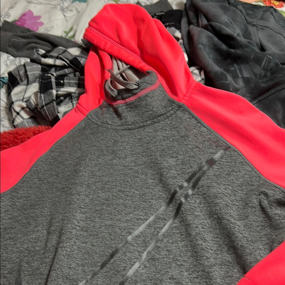 Womens Gray and pink Hoodie